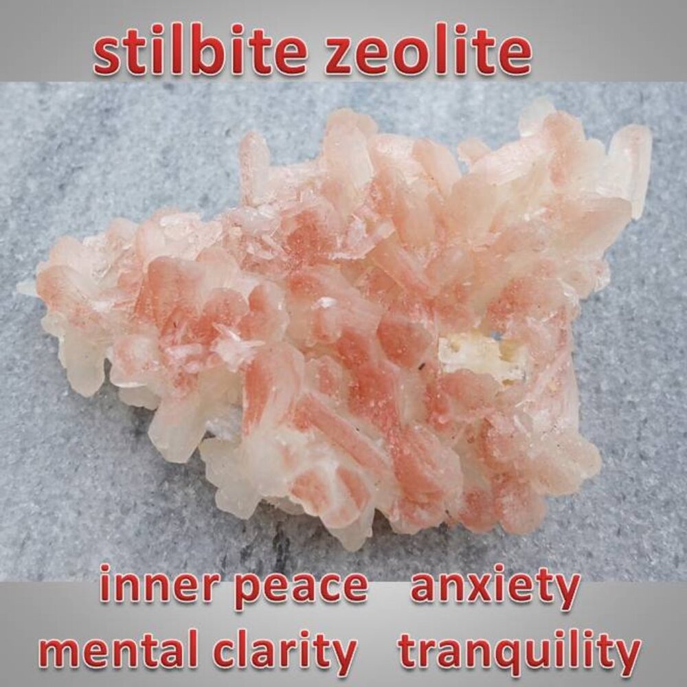 Stilbite Zeolite crystal mineral specimen 01